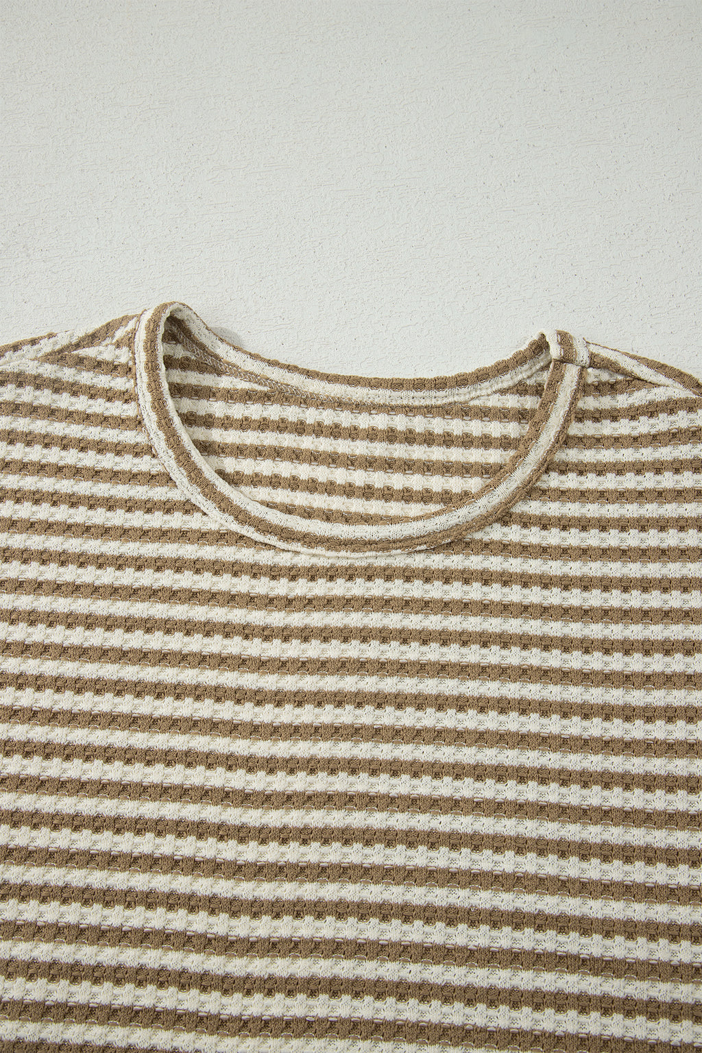 Stripe Textured Knit Co-ord Set | Top & Shorts