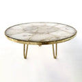 White Crystal Agate Cake Stand/Centrepiece/Display Stand/Tray 10" Round