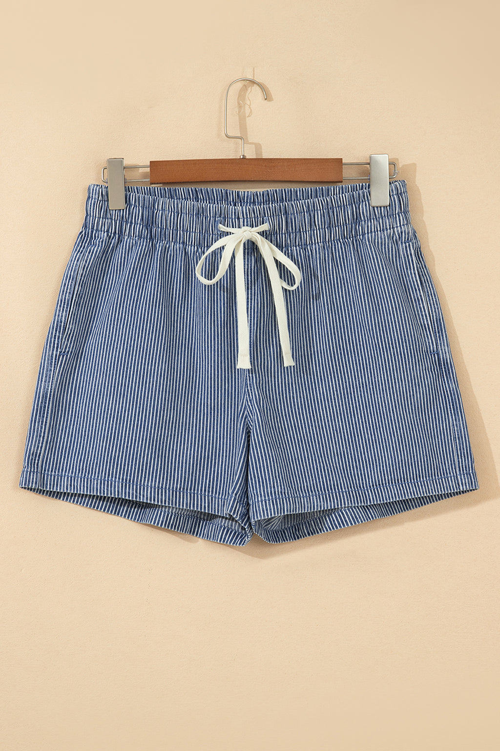 Stripe Drawstring Denim Shorts | Women's Casual Summer Shorts