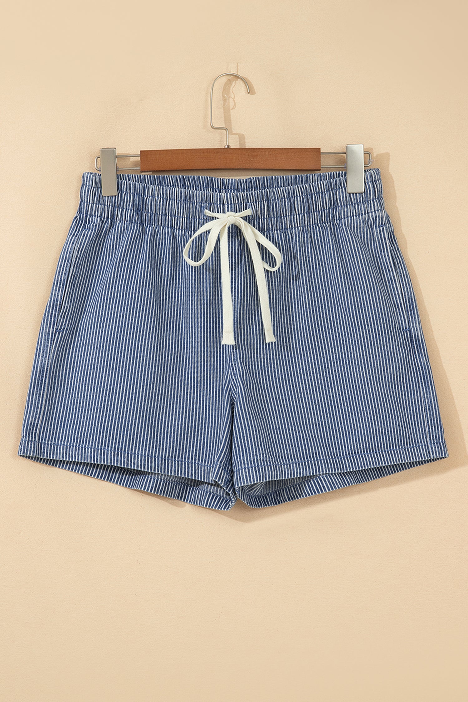 Stripe Drawstring Denim Shorts | Women's Casual Summer Shorts