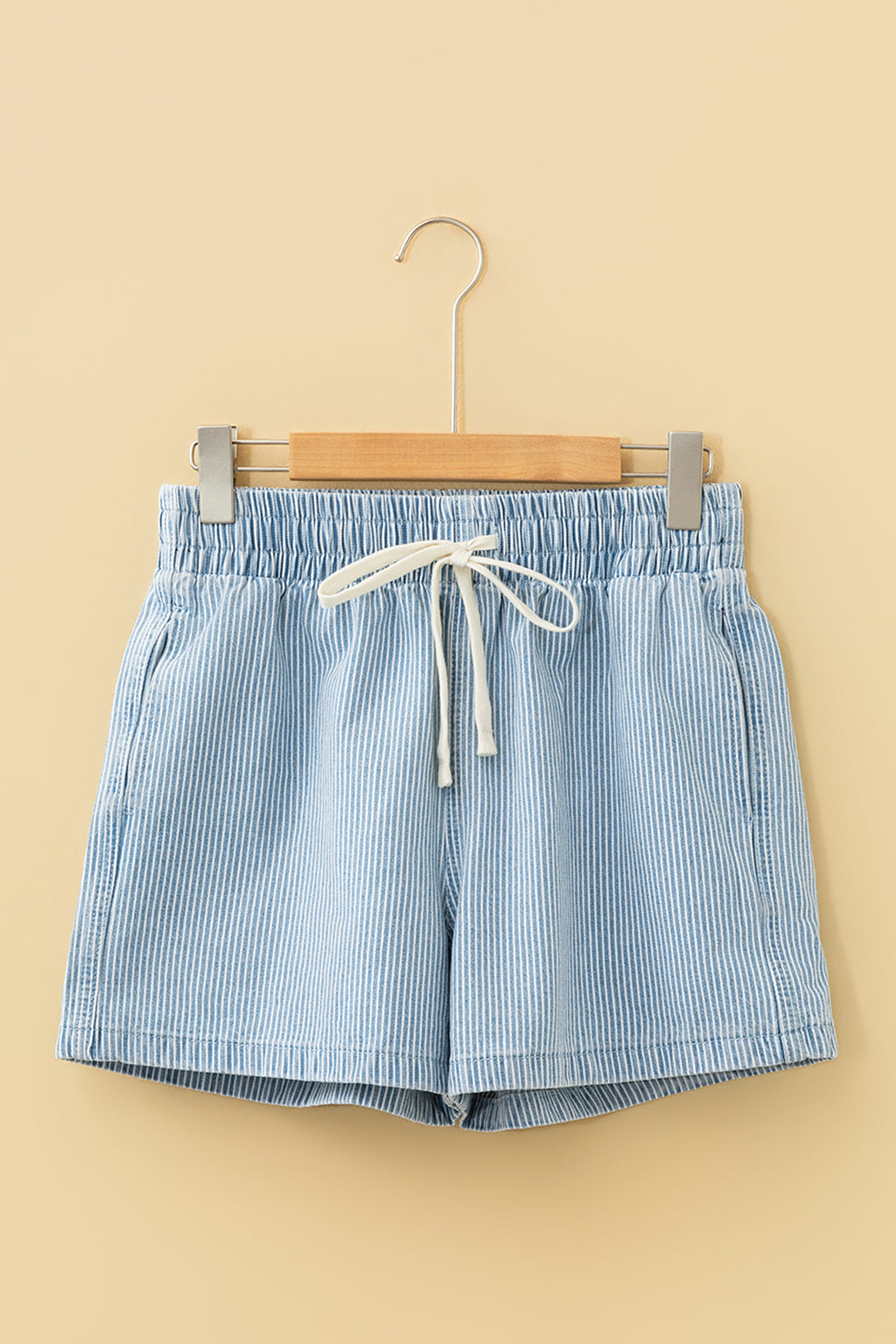 Stripe Drawstring Denim Shorts | Women's Casual Summer Shorts