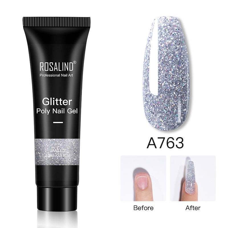 Glitter Poly Nail Gel Extension